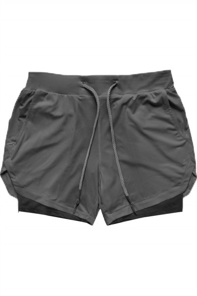 SKSP008 manufacturing five-point shorts design double-layer mobile phone pocket towel casual running shorts shorts shorts center fake two-piece shorts detail view-20